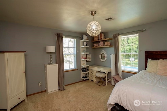 view of carpeted bedroom