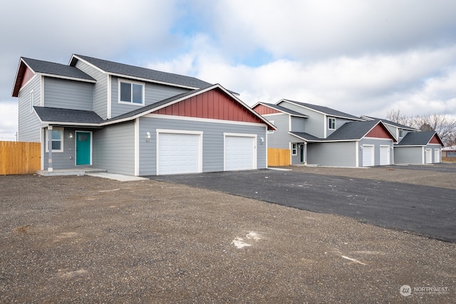 view of front of home featuring a garage