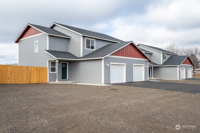 view of front of house featuring a garage