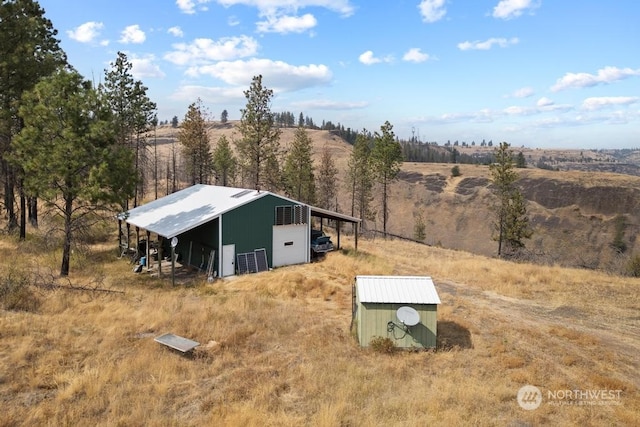 drone / aerial view with a rural view