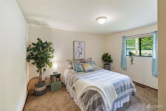 view of carpeted bedroom