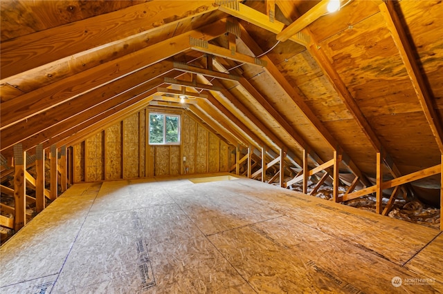 view of attic