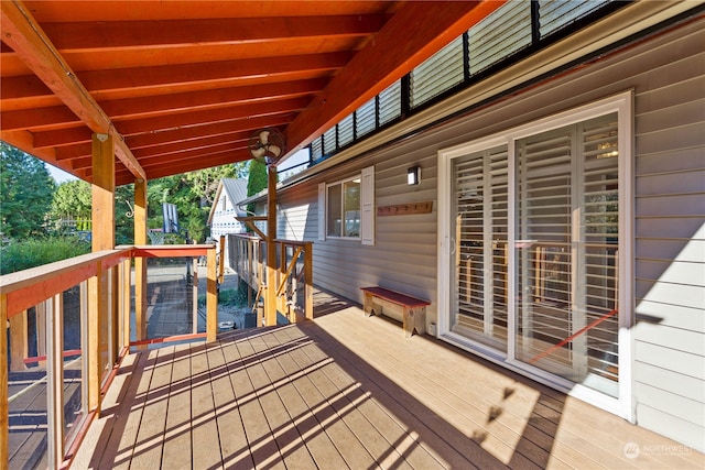 view of wooden terrace