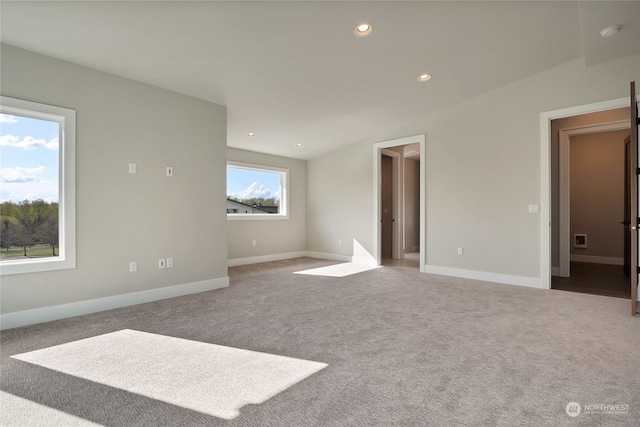 view of carpeted spare room