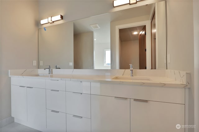 bathroom featuring dual bowl vanity