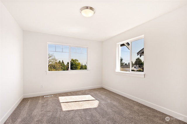 view of carpeted empty room