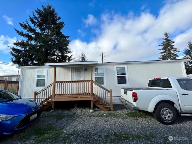 view of manufactured / mobile home