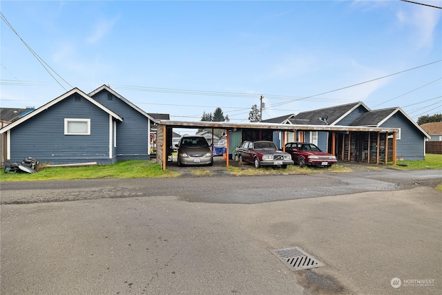 view of front of house featuring a carport