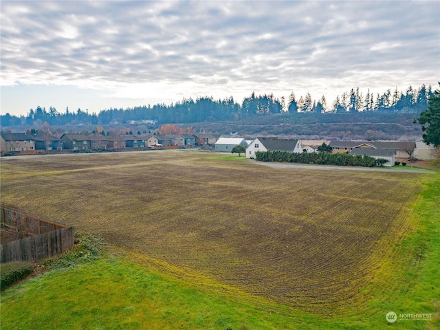 drone / aerial view with a rural view