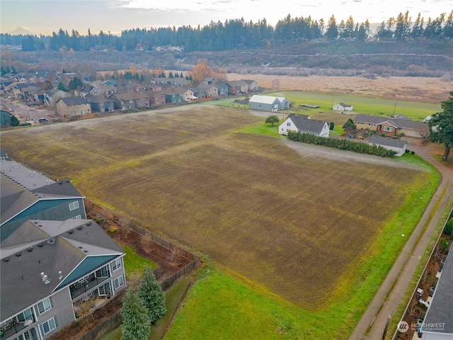 aerial view with a rural view