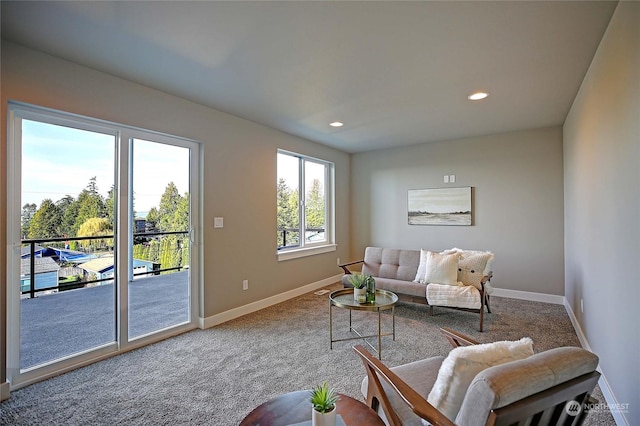 view of carpeted living room