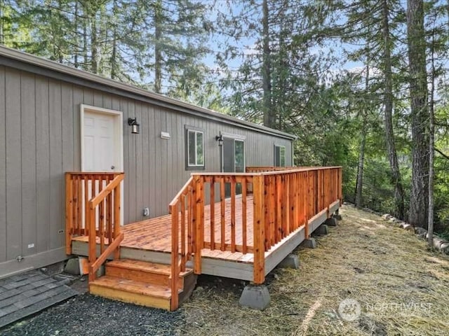 view of wooden deck