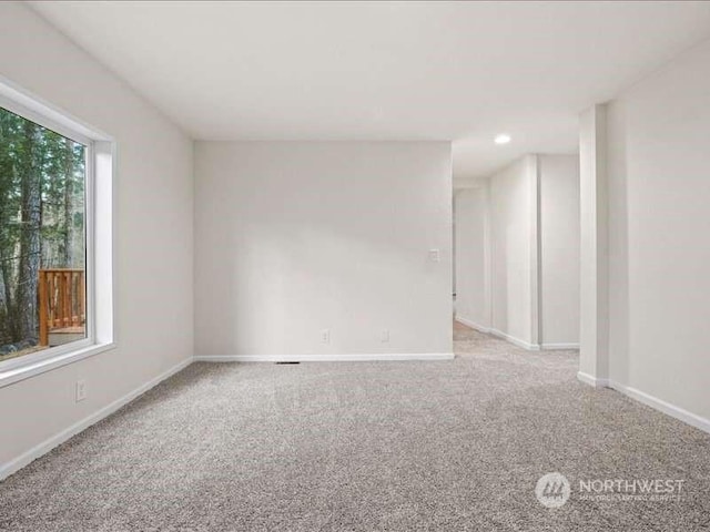 670 E Wilson Way, Grapeview, WA 98546 - spare room featuring carpet, baseboards, and recessed lighting