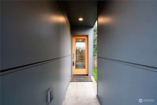 view of doorway to property