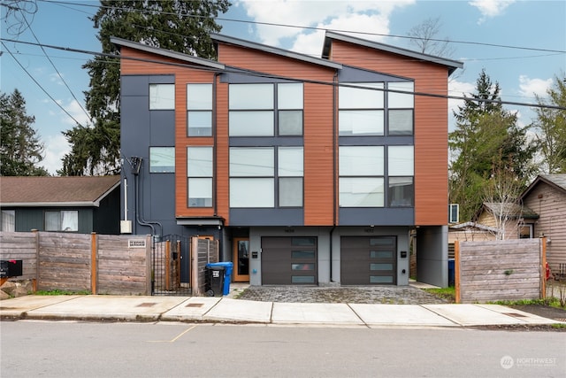 view of property featuring a garage