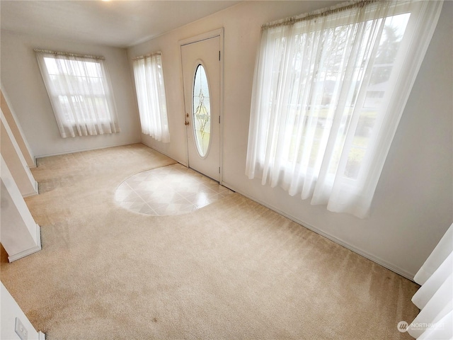 view of carpeted entryway