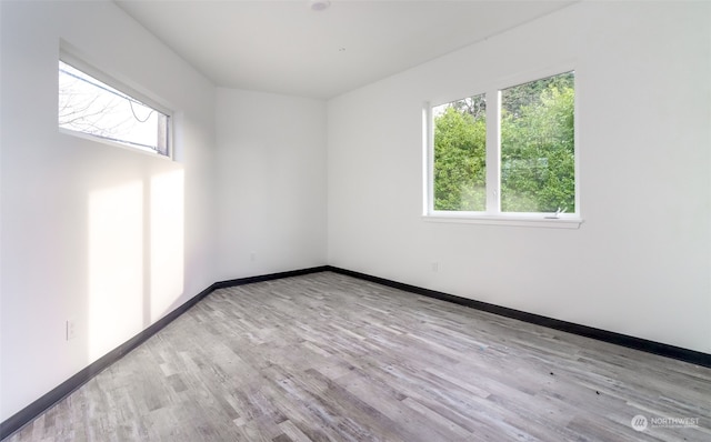 empty room with hardwood / wood-style floors