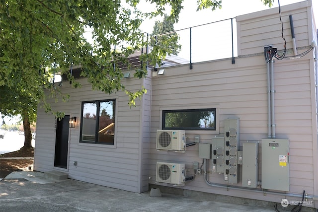 view of side of home featuring a patio