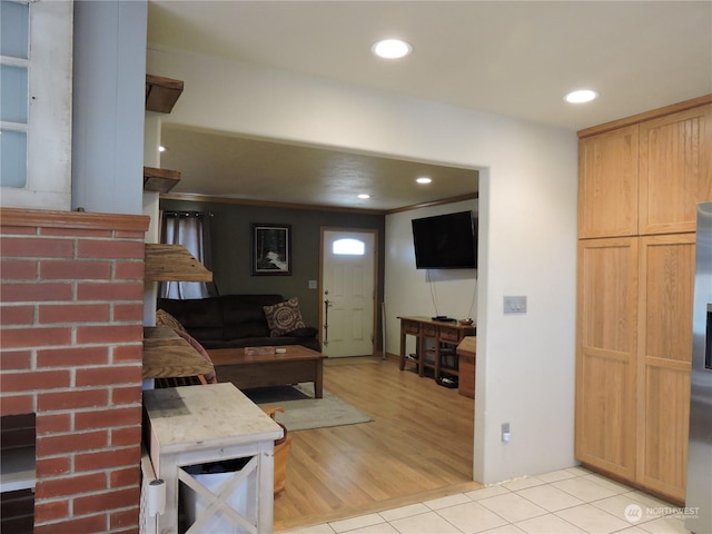 1402 Adams Rd N, Quincy, WA 98848 - living area with recessed lighting and light tile patterned flooring