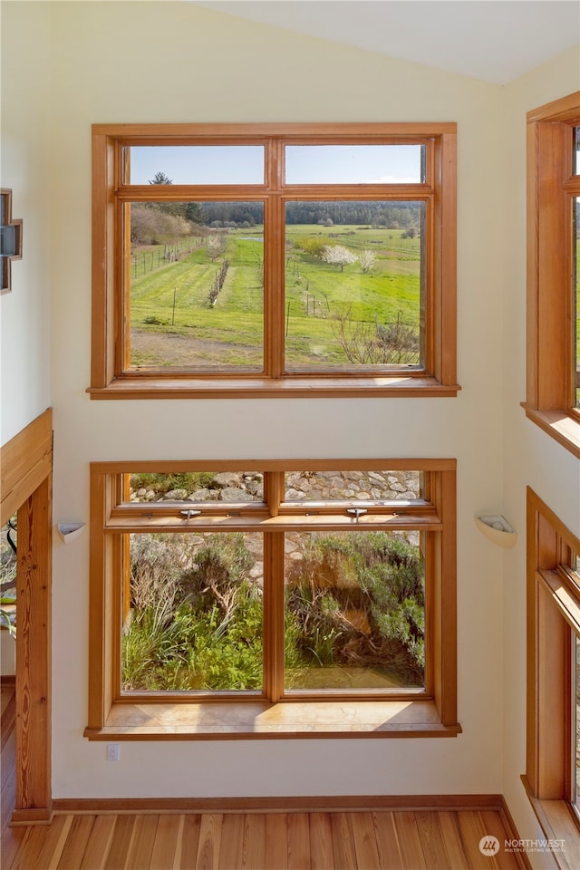 interior details featuring light hardwood / wood-style flooring