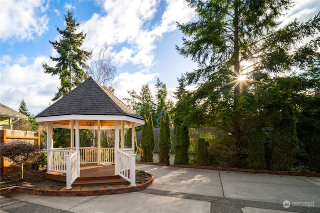 view of property's community featuring a gazebo