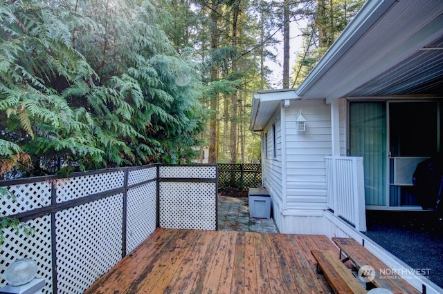 view of wooden deck