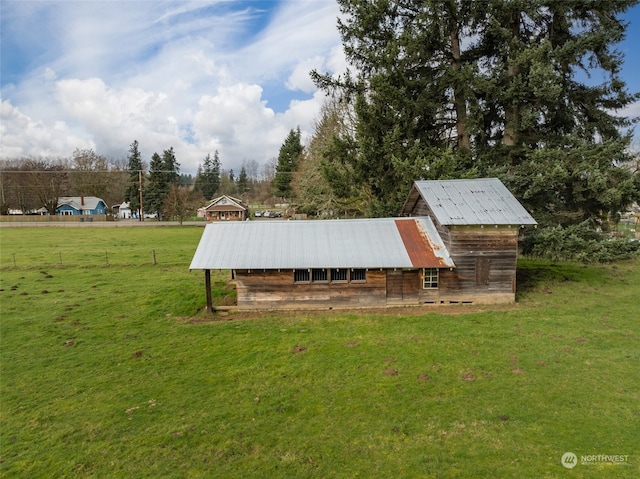 exterior space with an outdoor structure