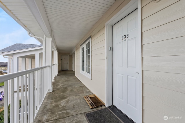 view of exterior entry