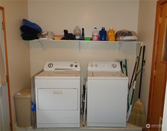 washroom featuring separate washer and dryer