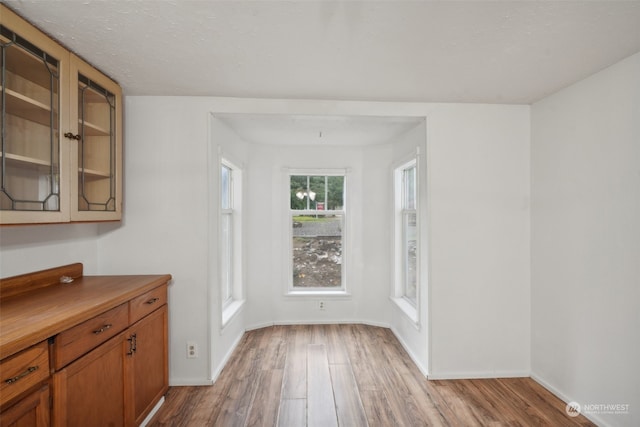 unfurnished dining area featuring hardwood / wood-style flooring