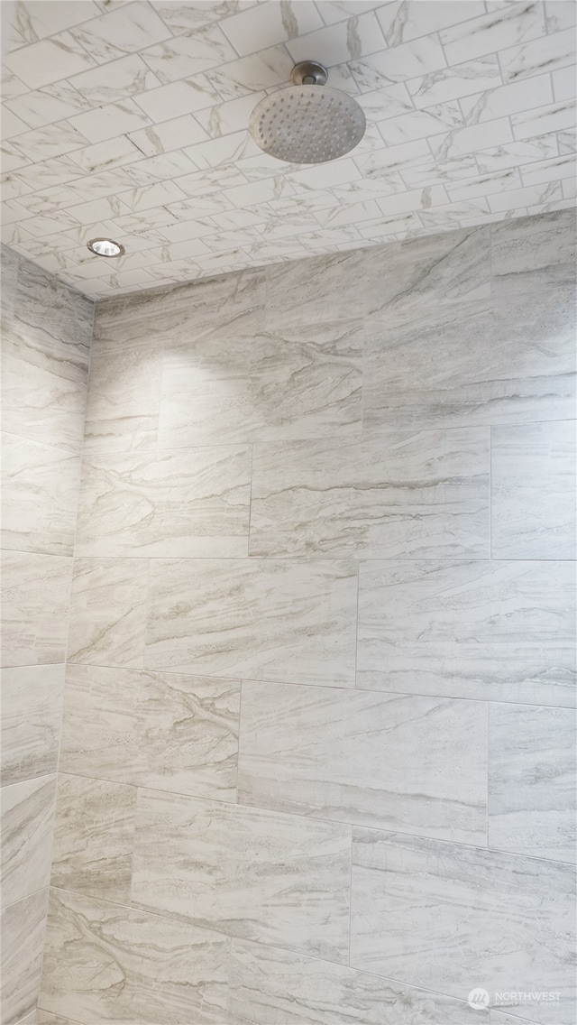 room details with a tile shower