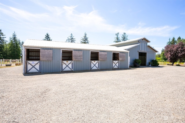 exterior space with an outdoor structure