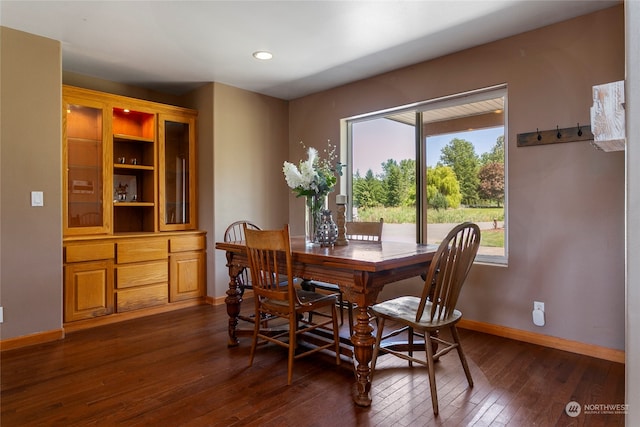 dining room featuring dark hardwood / wood-style floors