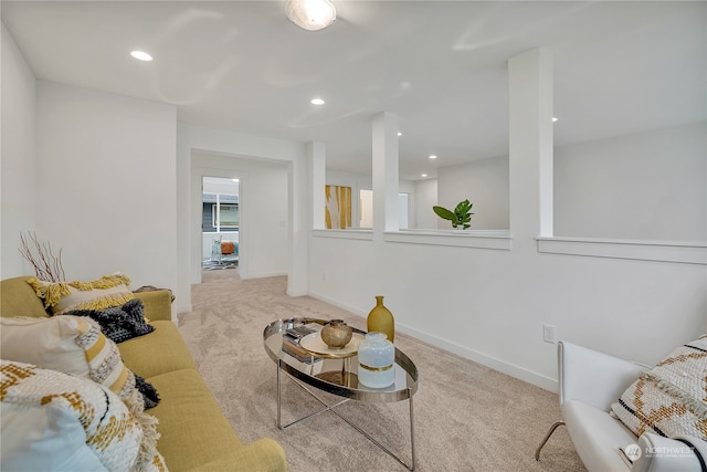 view of carpeted living room