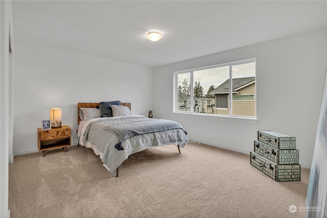 view of carpeted bedroom