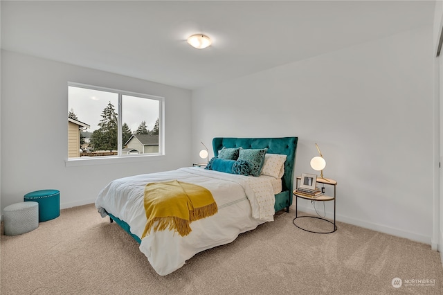 bedroom featuring carpet