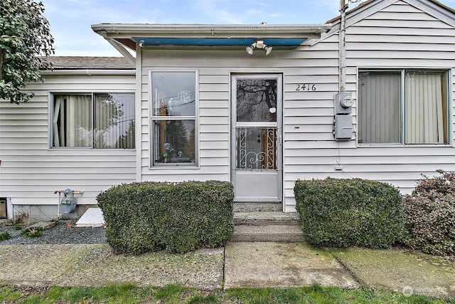 view of doorway to property