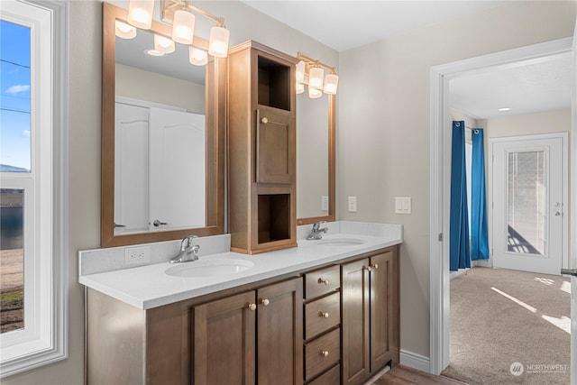 bathroom with vanity