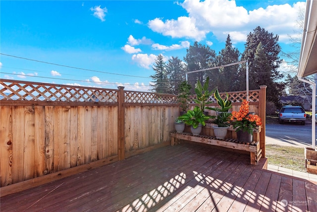 view of wooden deck