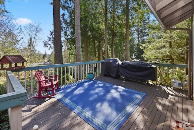 deck with grilling area