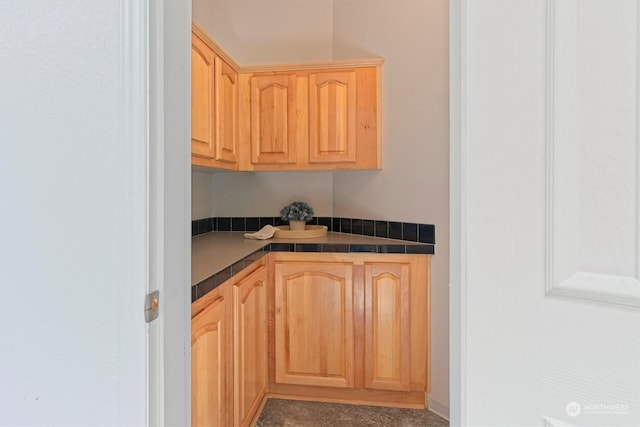 kitchen with tile countertops