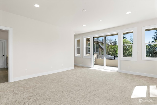 view of carpeted spare room