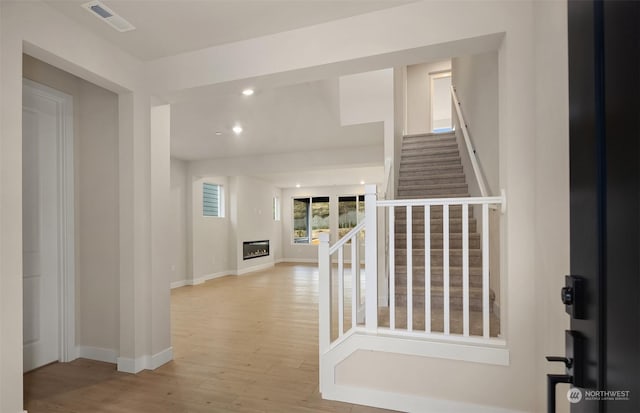 hallway featuring light hardwood / wood-style floors