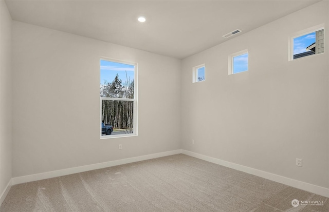 unfurnished room featuring carpet floors