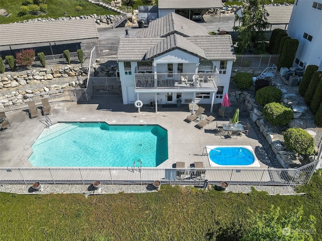 view of pool with a patio area