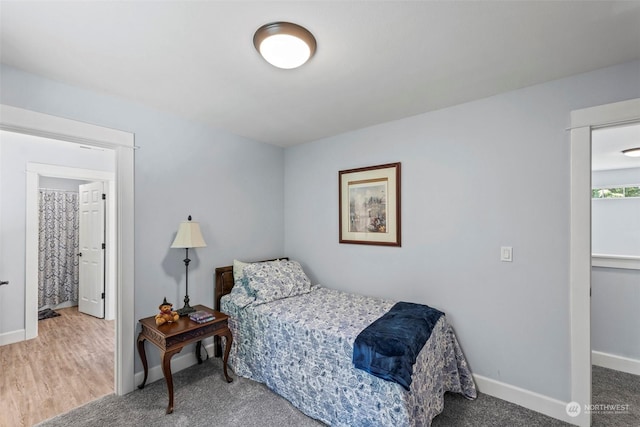 bedroom with carpet floors