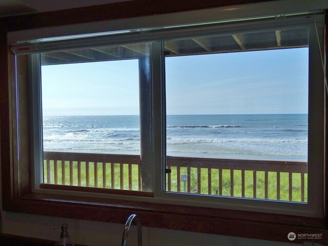 water view with a beach view