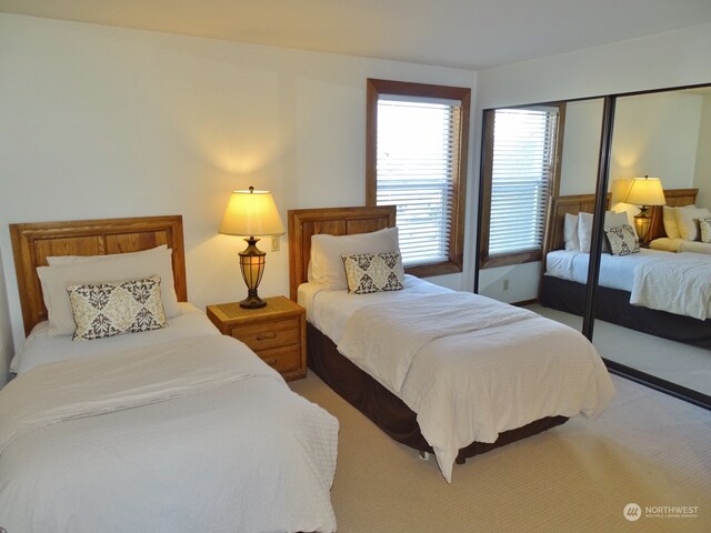 view of carpeted bedroom