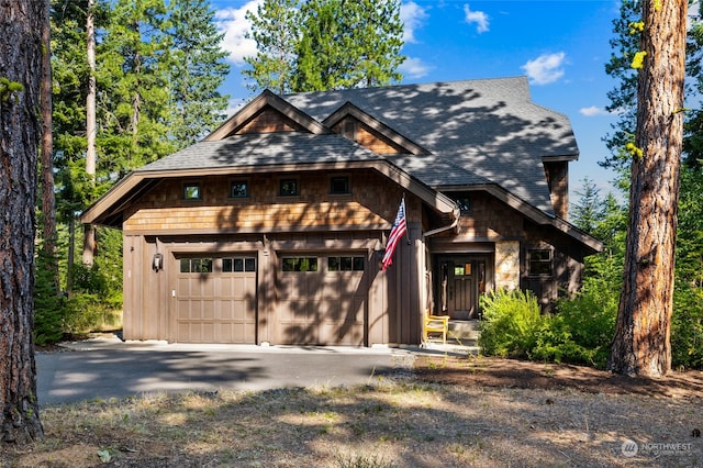 view of front of home featuring a garage