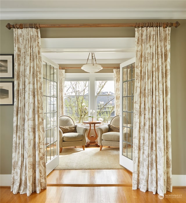 interior space with french doors